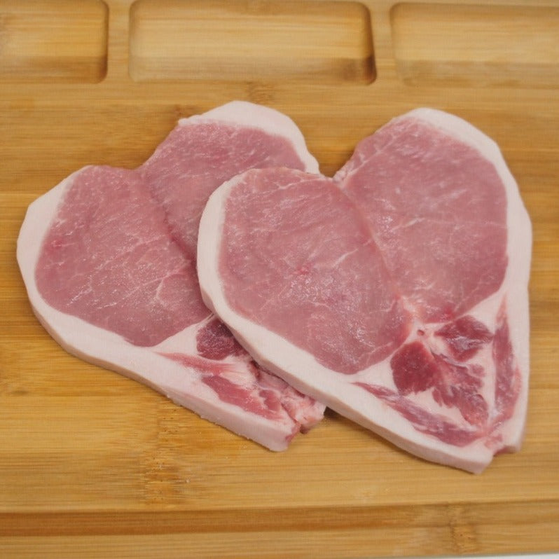 肉屋大石 国産 豚ロース ハート型 約250㌘×2枚