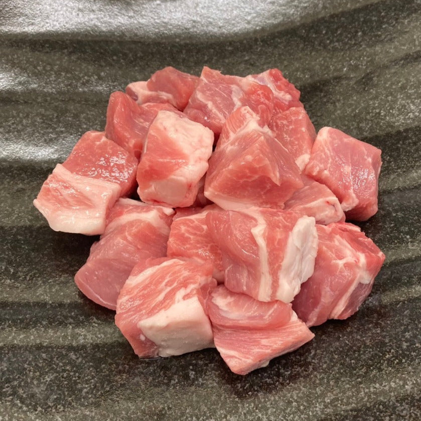 肉屋大石 国産豚 モモ 角切り 500g
